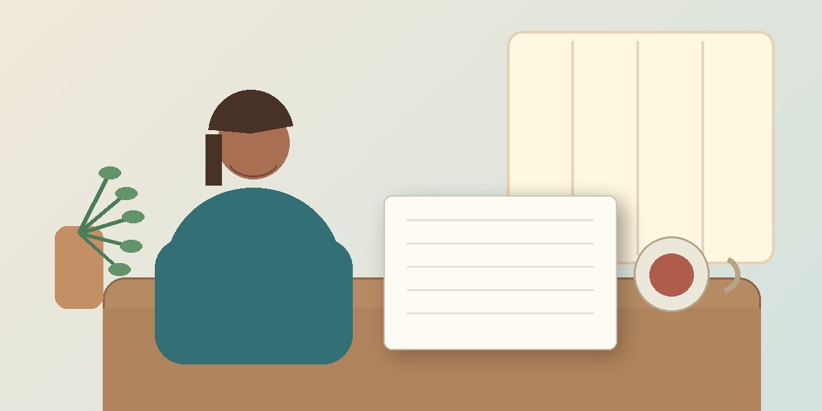 Woman reviewing a blank symptom checklist while thinking about perimenopause without hot flashes